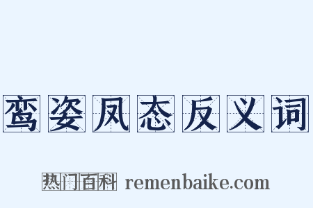 鸾姿凤态反义词是什么意思的图片